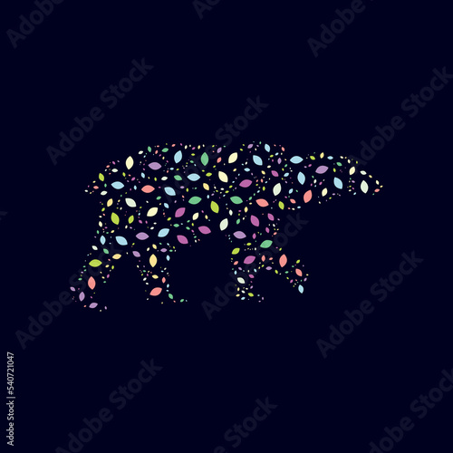 colorful bear illustration design art