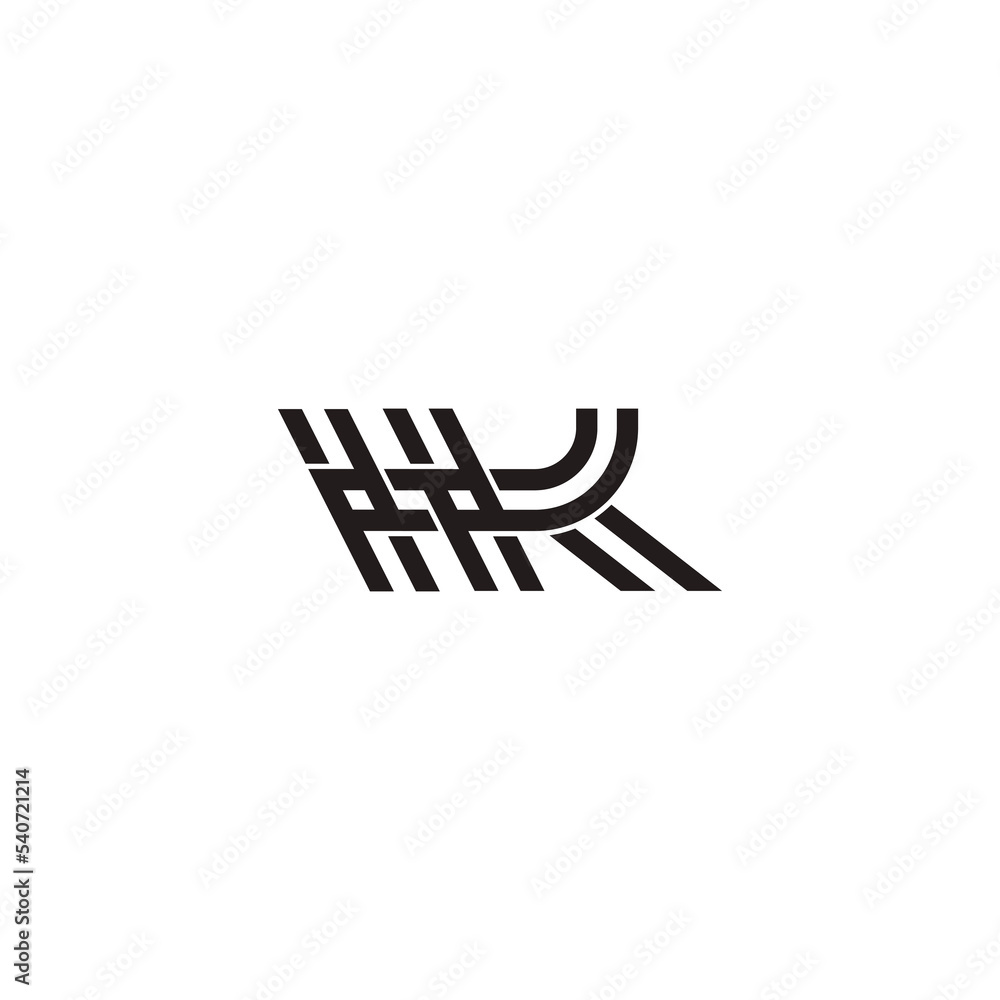 letter hk tags design geometric design logo vector