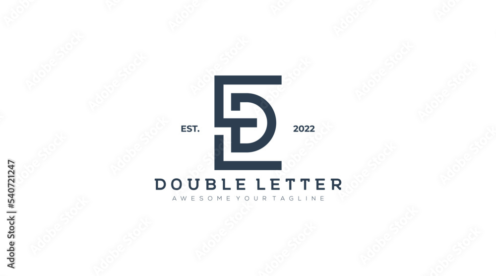ED letter logo design symbol vector template
