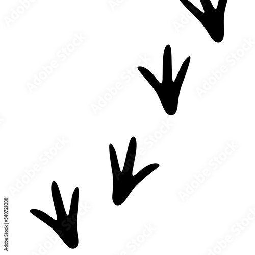 Silhouette of a walking chicken leg pattern on a white background. Suitable for logos, wallpapers, fabrics. Vector illustration