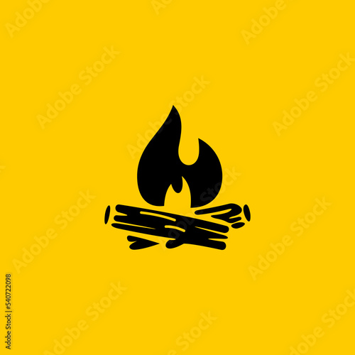 bon fire logo consept vector graphic