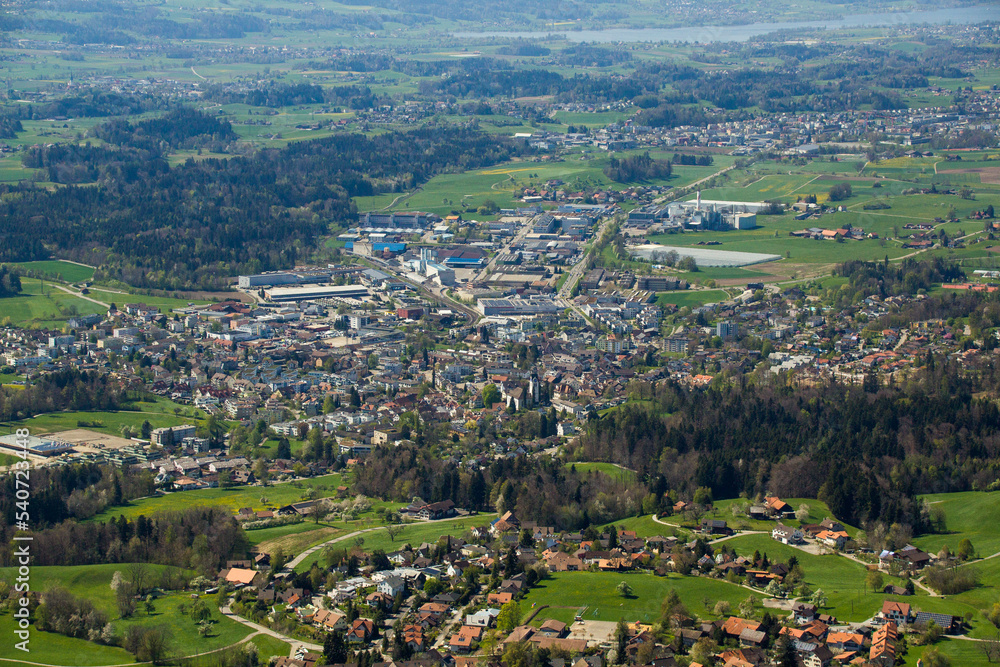 Panoramic View of Hinwil, Switzerland