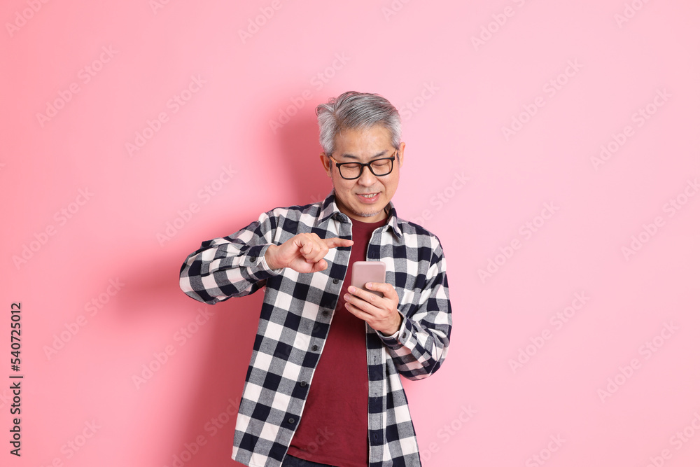 Asian Man on Pink Asian Man on Pink