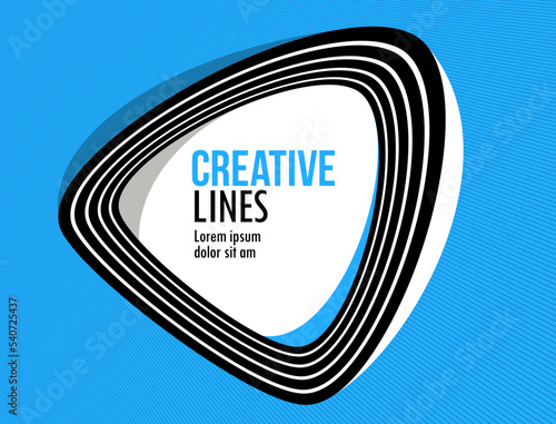 3D lines in motion vector abstract background, creative and dimensional curved stripes dynamic composition, motion and technology.