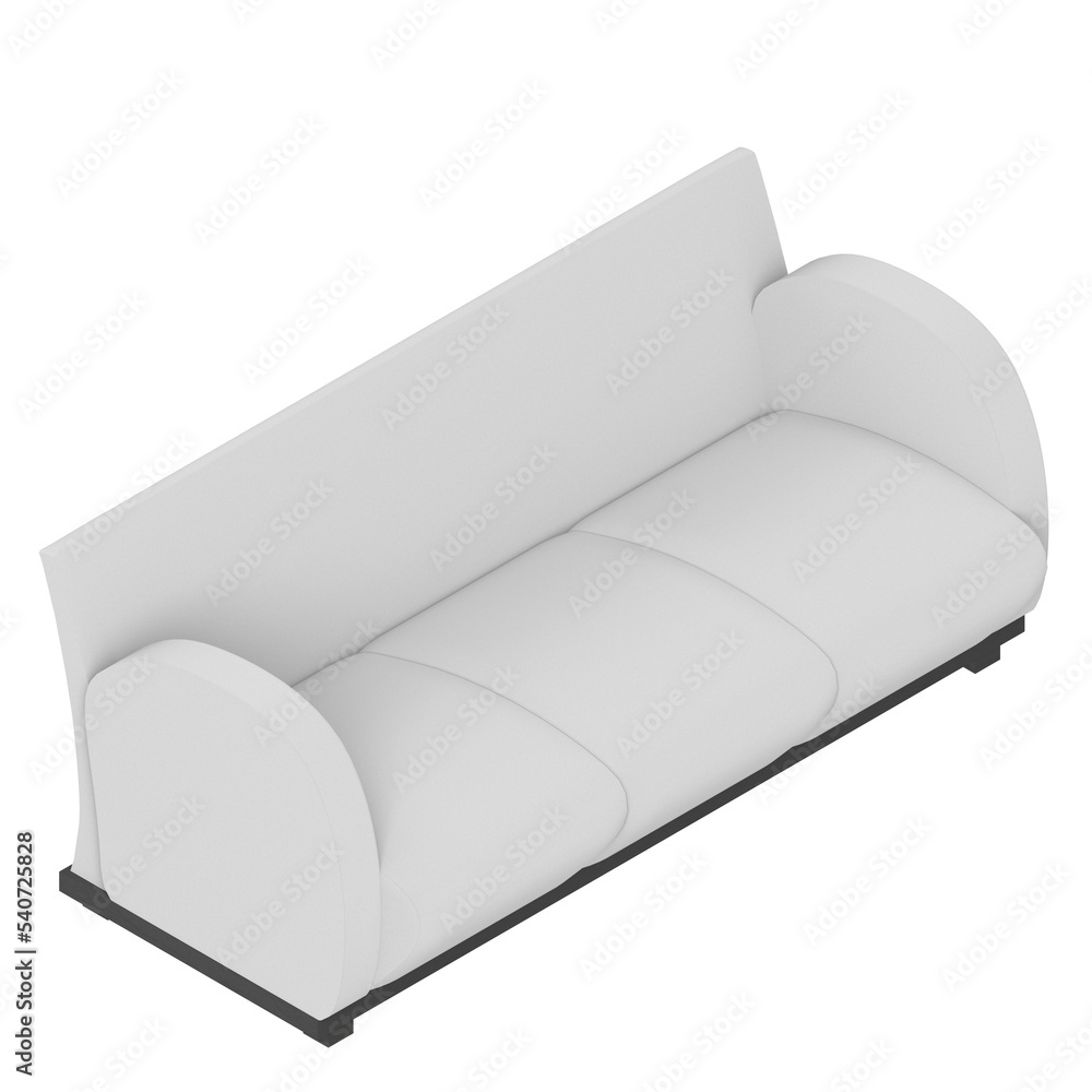 Fototapeta premium 3d rendering illustration of a couch sofa