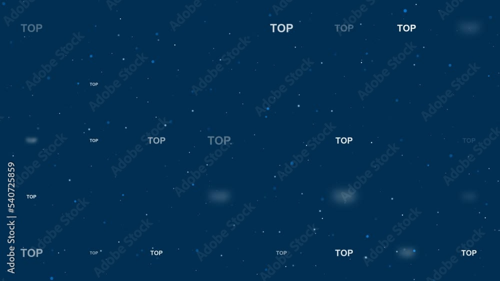 Template animation of evenly spaced top symbols of different sizes and ...