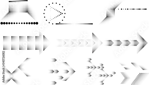 Linear halftone dots .Design elements for posters, social media, promotion,  flyer, covers .Dotted elements .vector illustration
