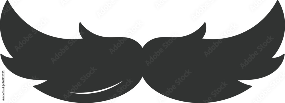 Naklejka premium Photo Booth Retro mustache flat icon