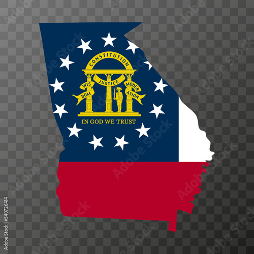 Georgia state flag. Vector illustration.