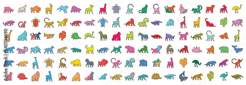 Animals logos collection. Animal logo set. Isolated on White background