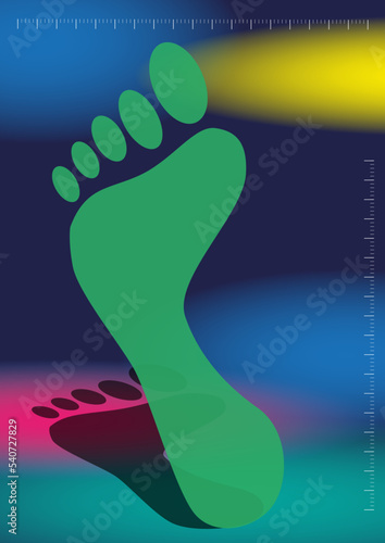 A3 Buntvorlage Fuß 3