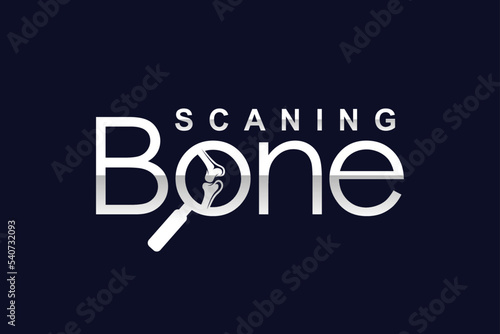 scaning bone logo with loop concept