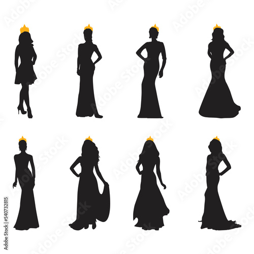 queen silhouette set