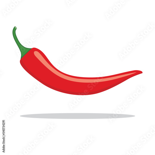 Chili vector illustration. Red chili vector icon on isolated background.
