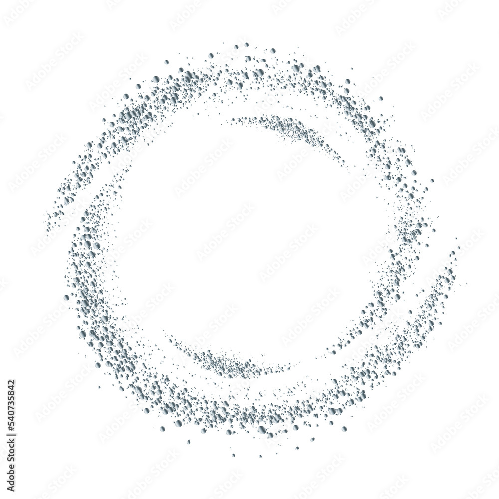 Silver dust dots circle frame on transparent background. Abstract glitter background with sparcles. Copy space for text Silver dust dots circle frame on transparent background. Abstract glitter background with sparcles. Copy space for text
