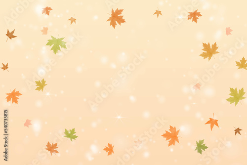Falling Autumn Maple Leaves Natural Colorful Background