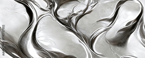 Beautiful mesmerize colorful pattern of liquid silver, mercury, beautiful background photo