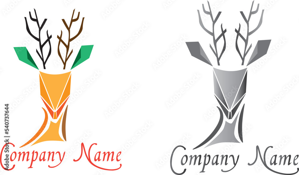 gazelle logo design , logo of deer