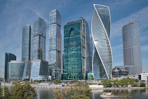 Moscow  Russia - August 12  2022  Moscow International Business Center  Moscow-City 