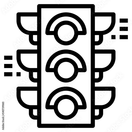 trafficlight line icon