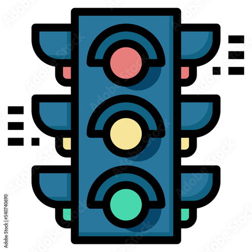 trafficlight filled color line