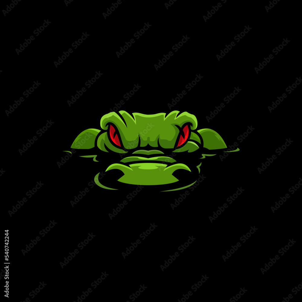crocodile alligator icon logo design template - obrazy, fototapety, plakaty 