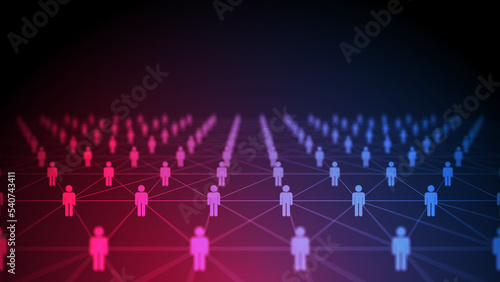 collegamenti tra persone, network, persone, social network	
