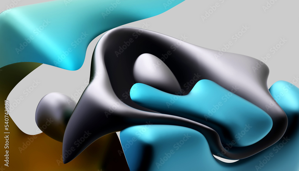3d render of abstract art 3d background with part of surreal cube box ...