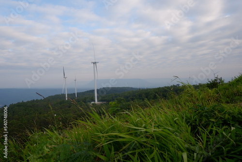 many large windmills  Khao Yai Thiang  Thailand