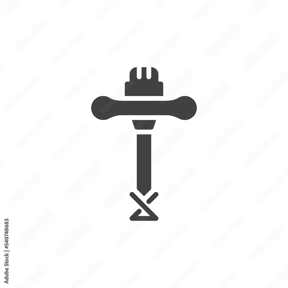 Concrete mixer tool vector icon Concrete mixer tool vector icon