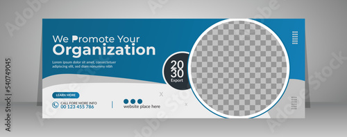 Digital marketing webinar facebook cover banner design and corporate business webinar web banner template