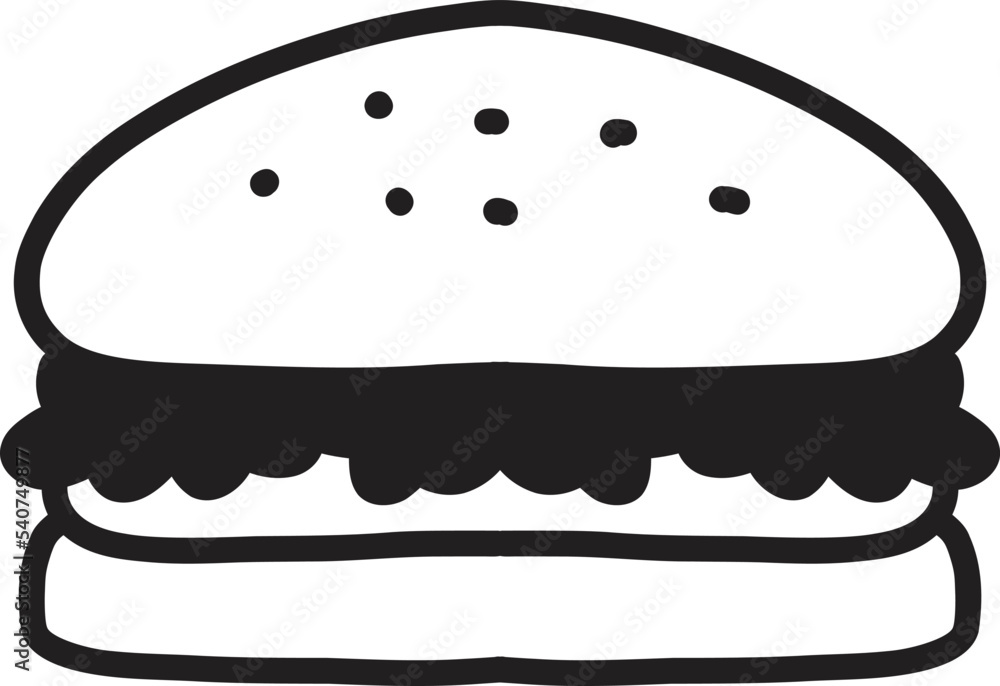 Hand Drawn sandwich illustration Hand Drawn sandwich illustration