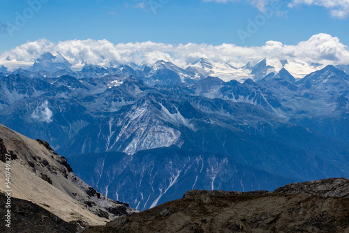 Alpenpanorama im Sommer mit Gletscher © Stephan