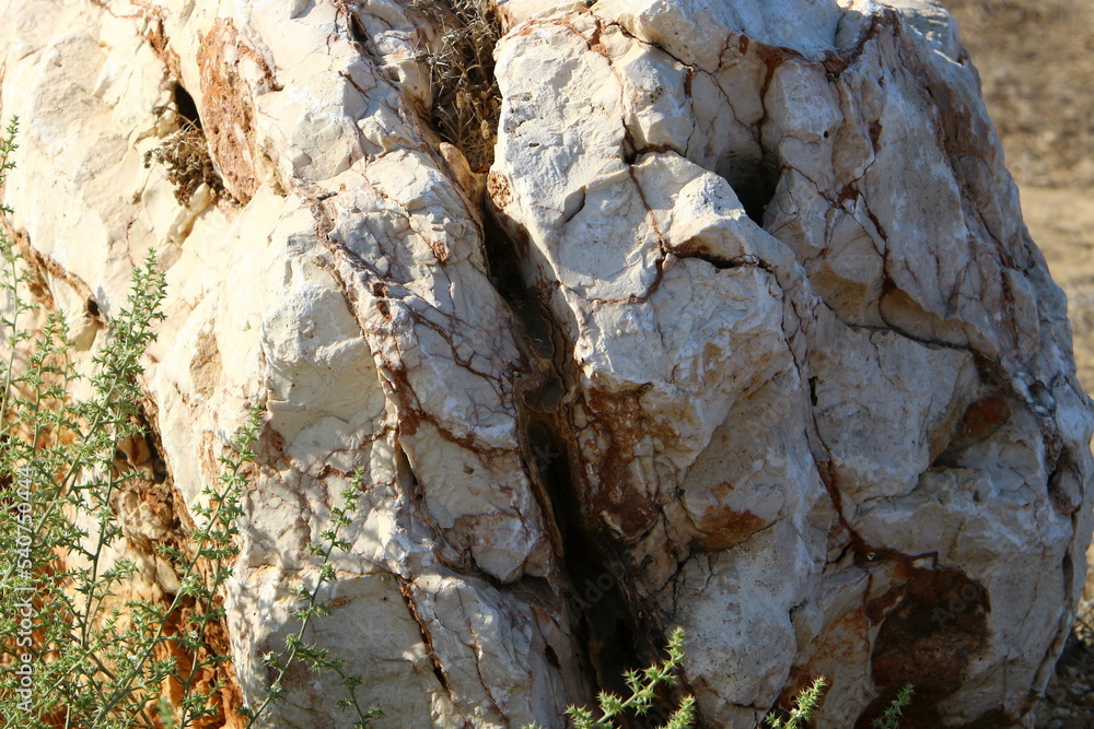 Texture of large stones and mountain rocks.