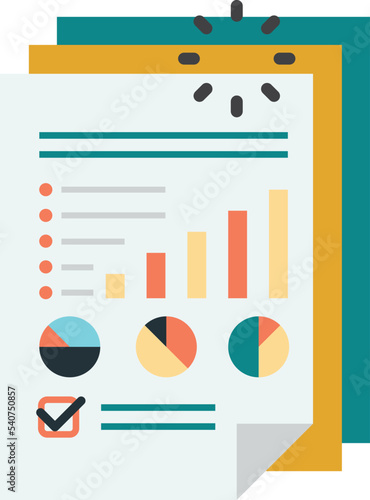 graphs and reports illustration in minimal style