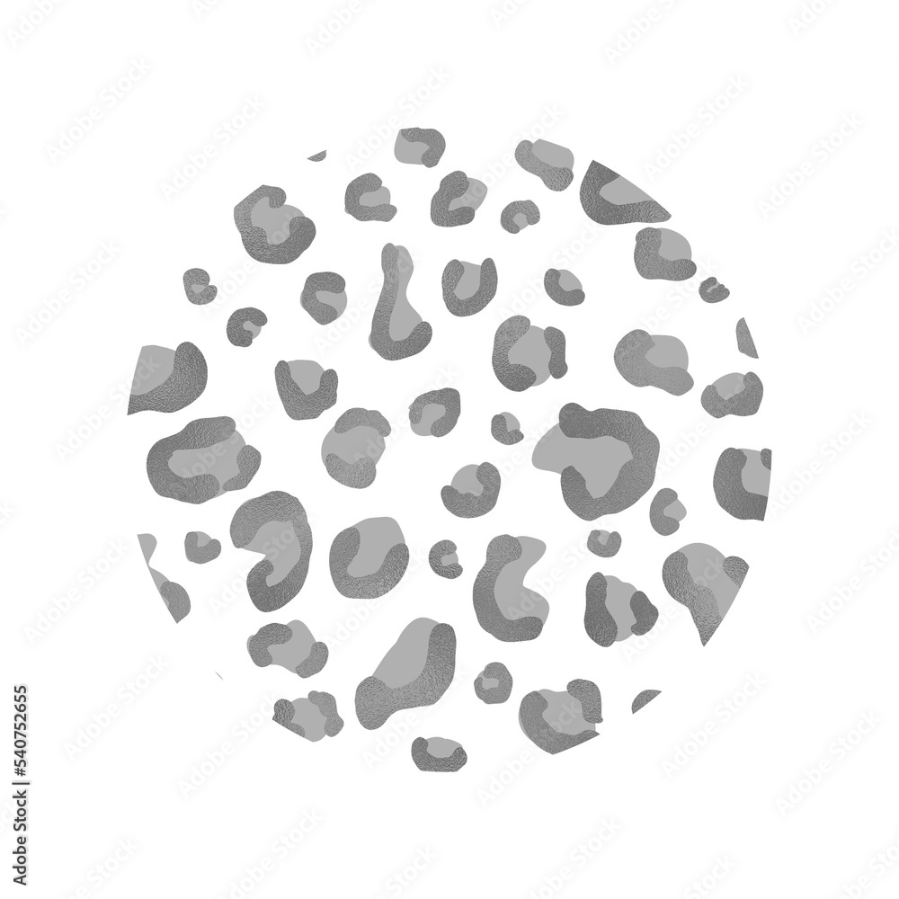Fototapeta premium Silver Leopard Pattern