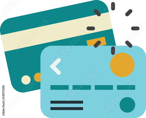 Credit cards and online shopping illustration in minimal style