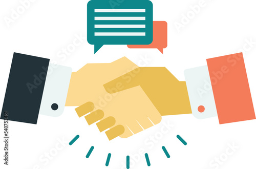 cooperation illustration in minimal style