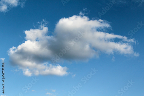 White cloud with blue sky background