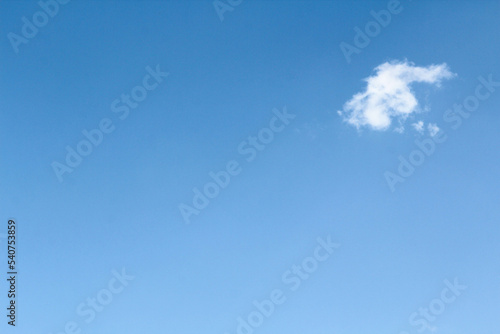 White cloud with blue sky background