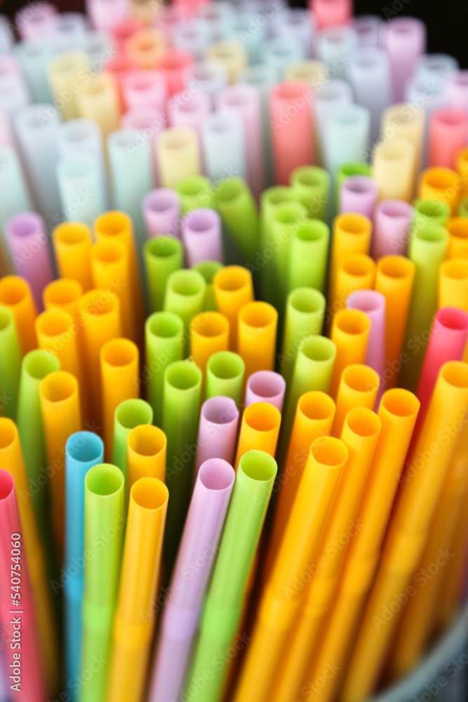 Colorful plastic straw texture background Colorful plastic straw texture background