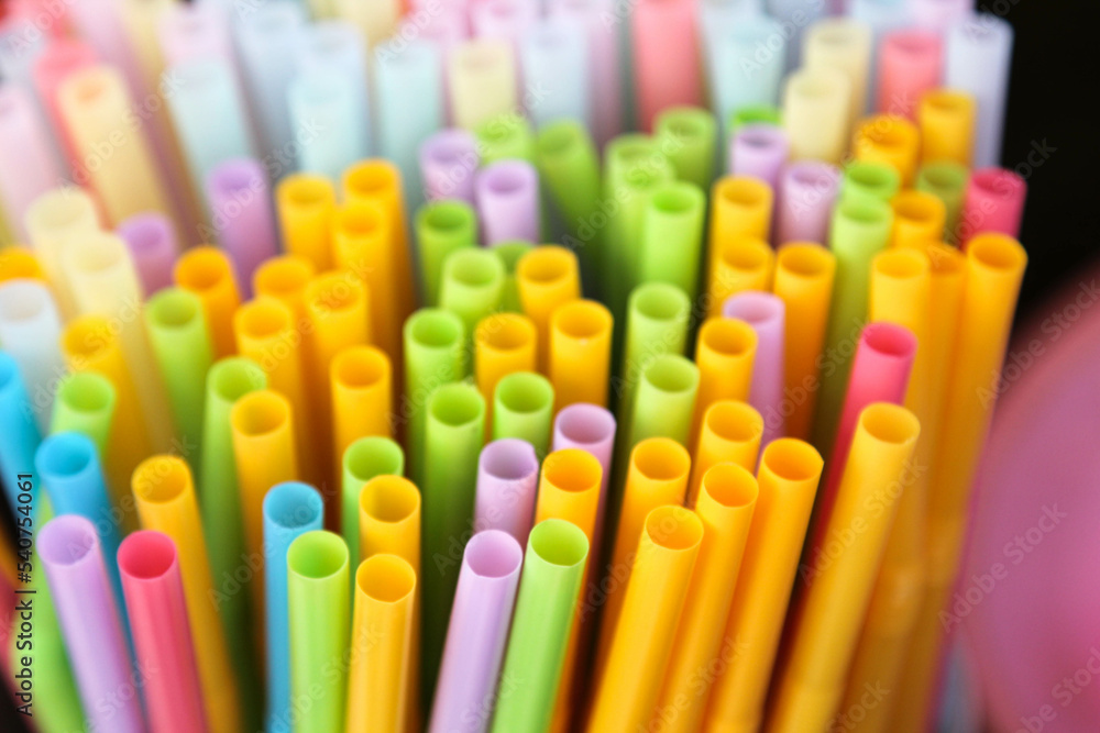 Colorful plastic straw texture background Colorful plastic straw texture background