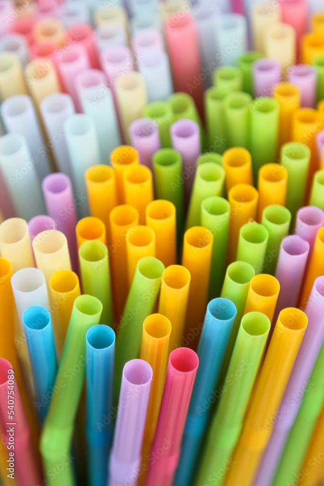 Colorful plastic straw texture background Colorful plastic straw texture background