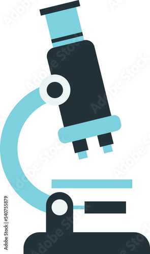 microscope illustration in minimal style