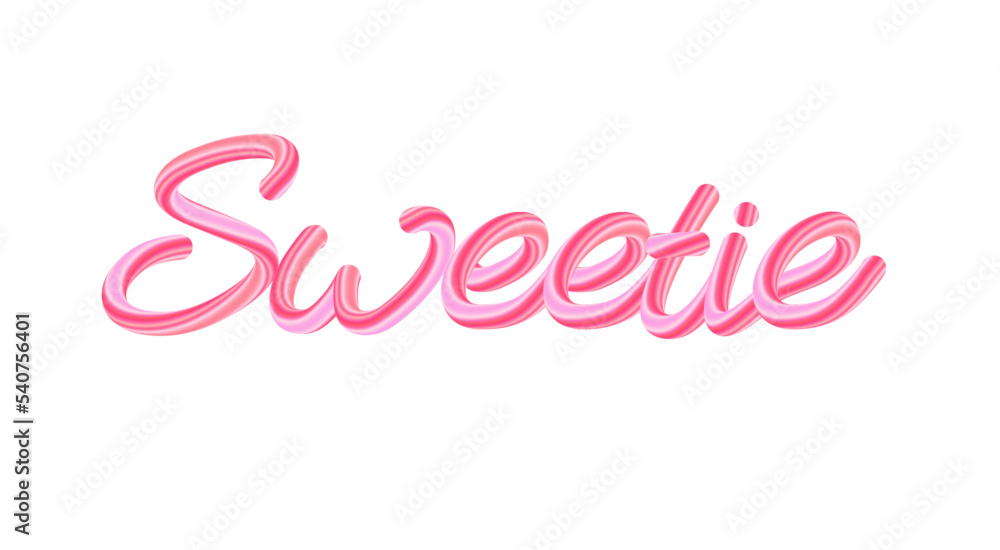 Sweetie font typography text 3d blend bold vector effect vector Sweetie font typography text 3d blend bold vector effect vector