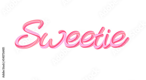 Sweetie font typography text 3d blend bold vector effect vector