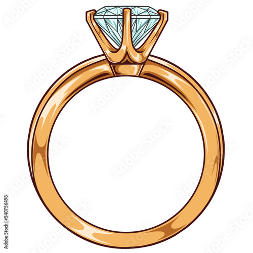 gold ring with diamonds