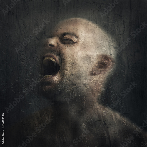 man in the dark screaming