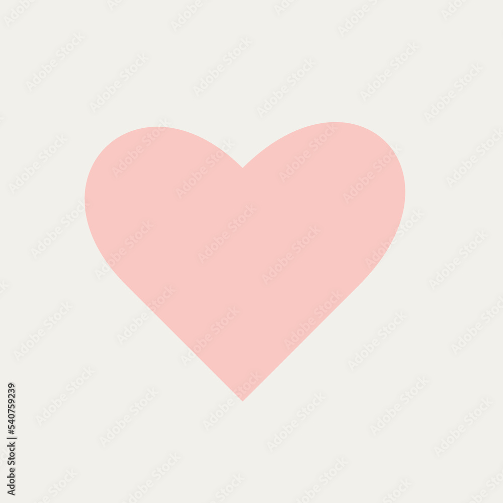 Vector pink heart clipart on background.