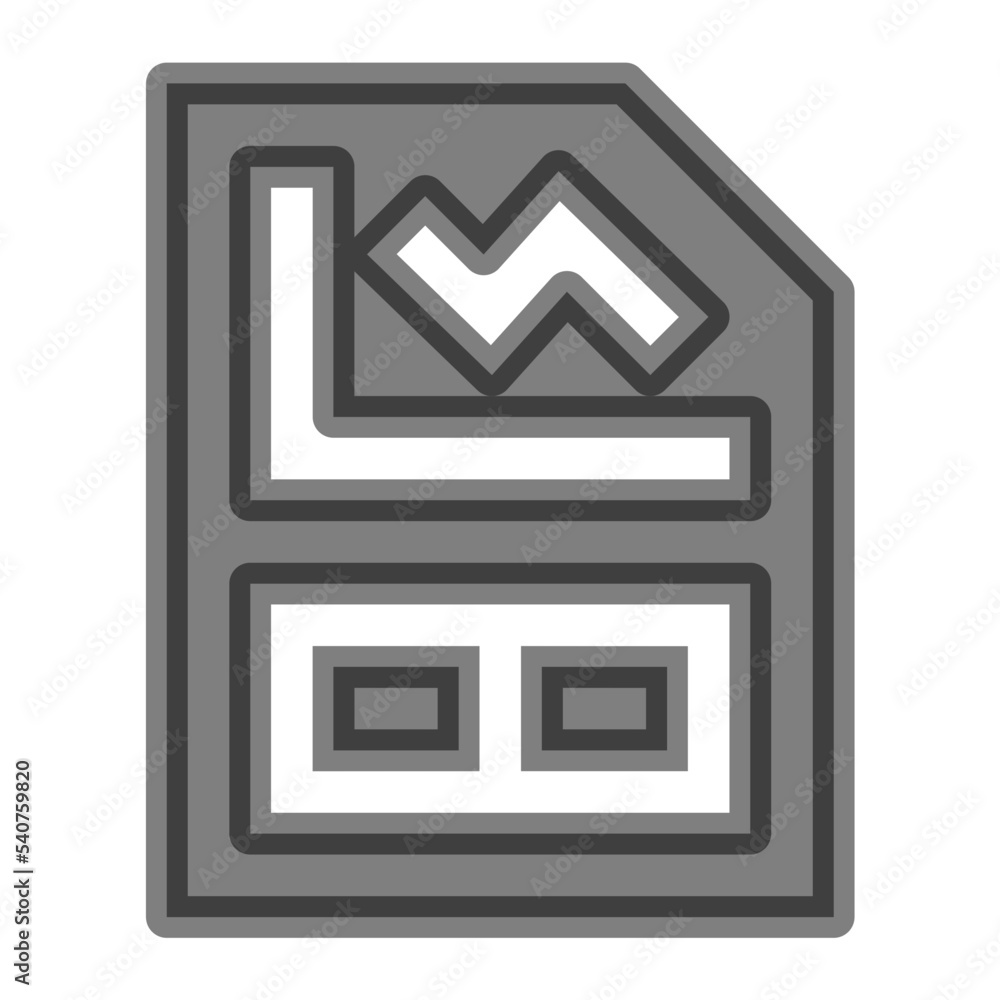 Graphical Report Vector Icon Graphical Report Vector Icon